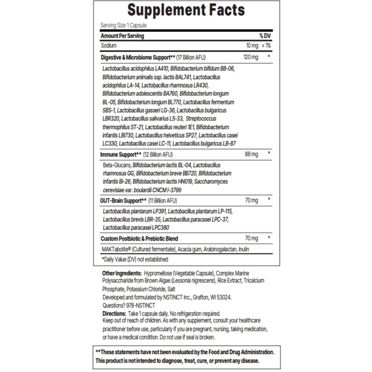 NSTINCT | Broad Spectrum Daily Probiotic
